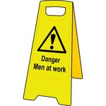 Danger Men at Work Floor Sign Stand