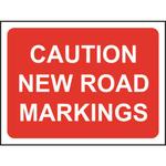 Caution New Road Markings Road Sign
