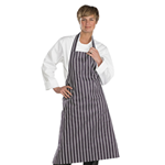 Blue and white striped professional kitchen apron