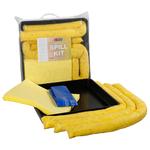 Chemical Spill Kit with Absorbents and Drip Tray