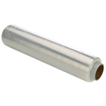 Clear hand-cast stretch wrap roll