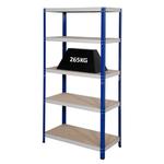 Clicka 265 Steel Shelving Bays With 5 MDF Shelves