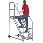 Climb-It easy climb 5-tread grey mobile safety steps