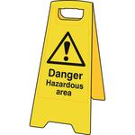 Danger Hazardous Area Floor Sign Stand