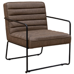 Decco Single Lounge Chair in Brown Leather