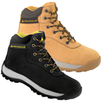Deltaplus Nubuck Leather Safety Boots in Black and Sand