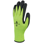 Hi-vis yellow and black thermal safety gloves