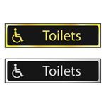 Toilets Mini Sign With Disabled Logo