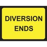 Diversion Ends Road Sign