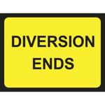 Diversion Ends Road Sign