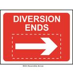 Diversion Ends Roll-up Sign With Reversible Arrow