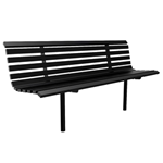 Drayton outdoor bench powder-coated black
