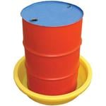 Yellow oil drum spill tray