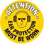 Ear Protection Must Be Worn Graphic Floor Marker