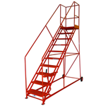 Easy Slope 45° Safety Steps 1000mm Wide 3 to 12 Metal Treads 500kg Capacity 
