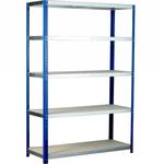 Ecorax shelving with 5 chipboard shelves