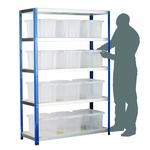 Ecorax Shelving Units with Plastic Topboxes