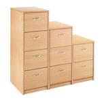 Executive Beech wood-effect filing cabinets