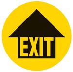 Exit with Arrow Graphic Floor Marker