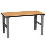 300kg adjustable-height workbench with hardboard worktop