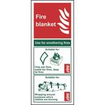 Fire Blanket Instructions Sign