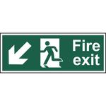 Fire Exit Arrow Up Left Sign