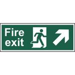Fire Exit Arrow Up Right Sign
