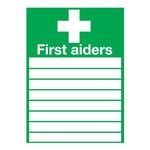 First Aiders Sign