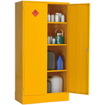 Yellow steel COSHH cabinet