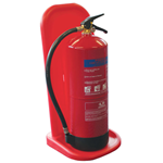 Safe storage for fire extinguishers creating a visible location for fire extinguishers