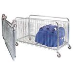 Wire mesh folding container trolley