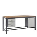 Heavy Duty Fully Welded Engineers Bench - Beech Hardwood Top