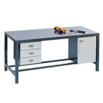 Heavy-Duty fully welded bench with Lino Top