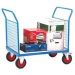 Galvanised Base Platform Trolley with Double Mesh End