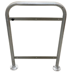 Autopa galvanised, bolt down wall-protection door barrier