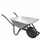 100L Galvanised Steel Pan Wheelbarrow