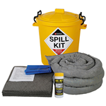 65L general purpose spill kit with yellow weathertight plastic tub