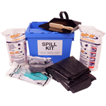 General purpose spill kit in blue recycled plastic box