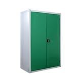 Steel general storage cupboard with 2 green doors