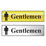 Traditional Gentlemen Mini Toilet Door Sign with FAST Delivery