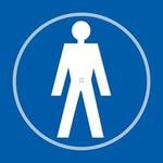 Gentlemans Toilet Blue Braille Sign