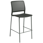 Grafton high stool with Blue Grey seat and frame