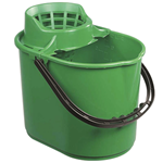 12 litre green mop bucket with wringer