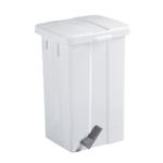 White plastic pedal bin