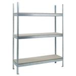 Heavy-Duty Galvanised Just Shelving with 3 Chipboard Shelves