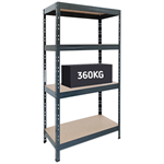 Heavy-duty shelving unit - 360kg per shelf