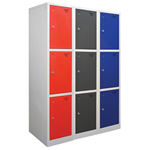 Nest of 3 Hero Three Quarter Height Metal Lockers