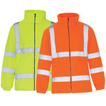 High-visibility micro-fleece jackets in yellow or orange