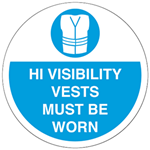 Hi-Vis Vests Must Be Worn Graphic Floor Marker