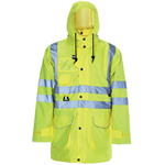 High-visibility yellow multi-functional jacket